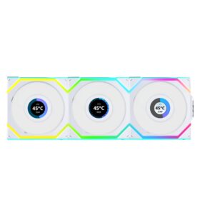 Lian Li UNIFAN SL Wireless LCD 120 -3PCS White (Triple pack include Controller) – Case Fan