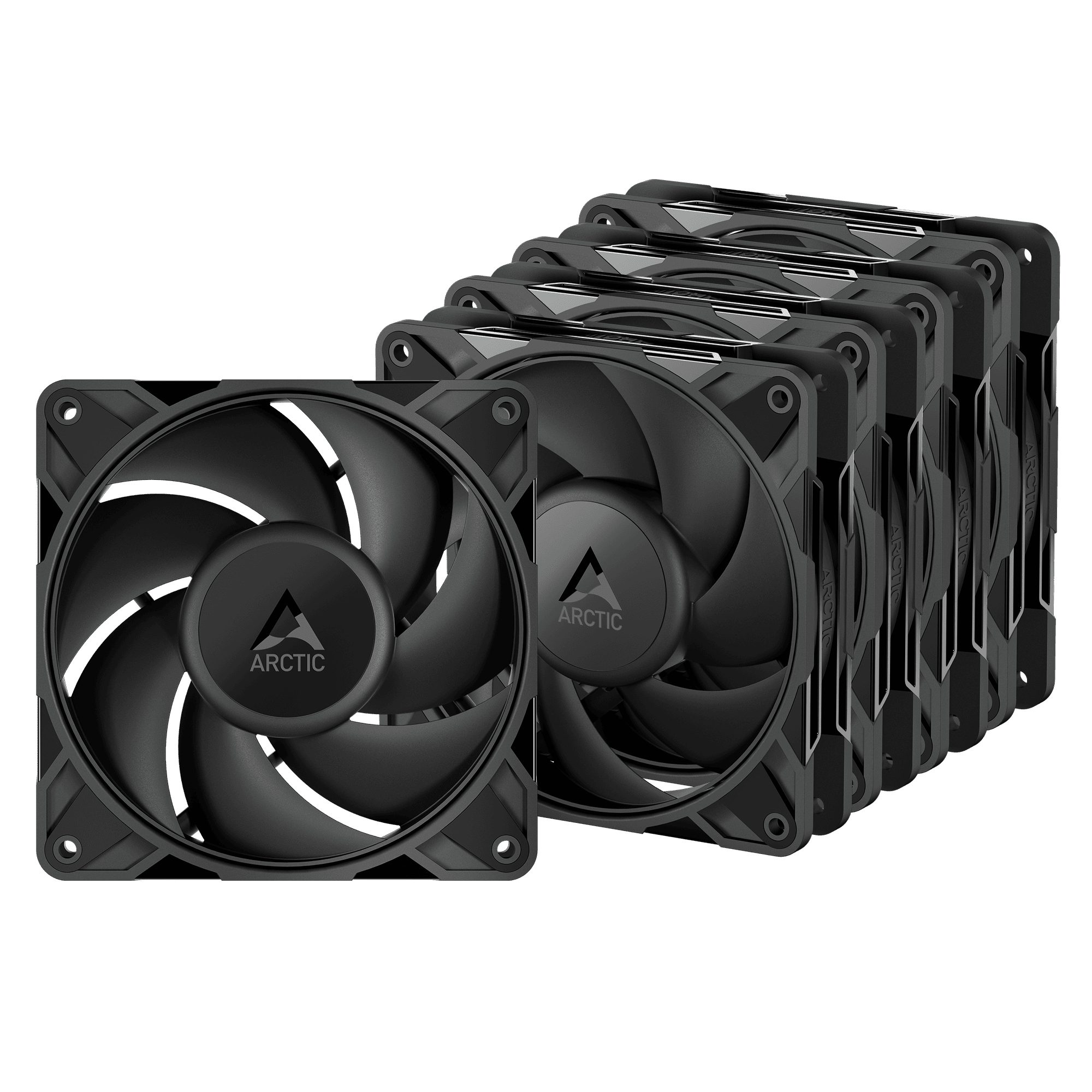 Arctic P12 Pro PST – 5 Pack – Black 120mm 3000 RPM PWM case fan