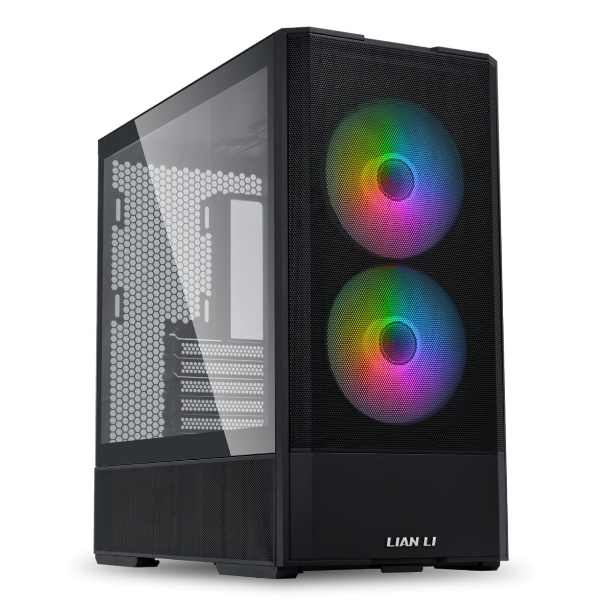 Lian Li LANCOOL 207 Black – ATX PC Case (4 FANS) 2 x front 140 ARGB PWM & 2  bottom 120 PWM reverse