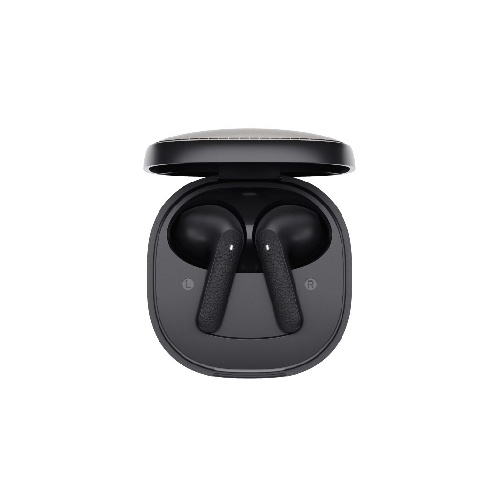 QCY Air Dark Grey Semi-Ear TWS Earbuds, quad Mic ENC multi-point connection, leather grain case 3 Το QCY T41 (που ονομάζεται επίσης Air) προσφέρει μια εντυπωσιακή εμπειρία ήχου σε έναν κομψό