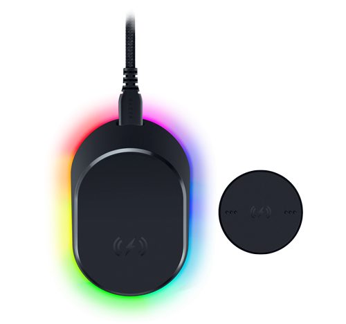Razer MOUSE DOCK PRO – 4K Polling Rate – Magnetic Wireless Charging – Anti-Slip Base – Chroma RGB