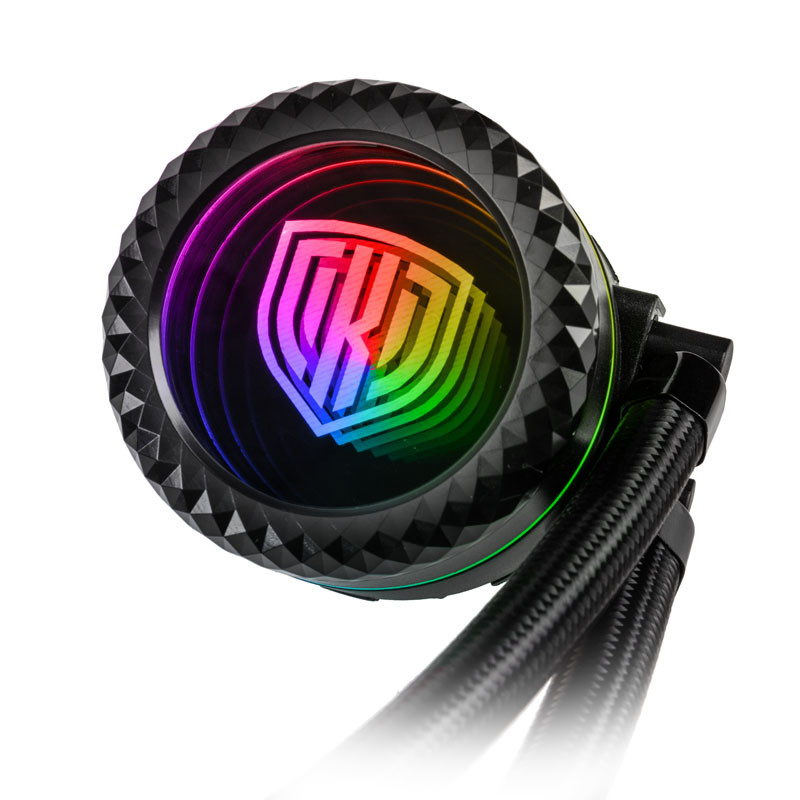 Kolink Umbra Void AIO 120mm Performance ARGB CPU Water Liquid Cooler 2 αυτή η AIO υδρόψυξη διαθέτει μια εξαιρετικά αποδοτική αντλία νερού