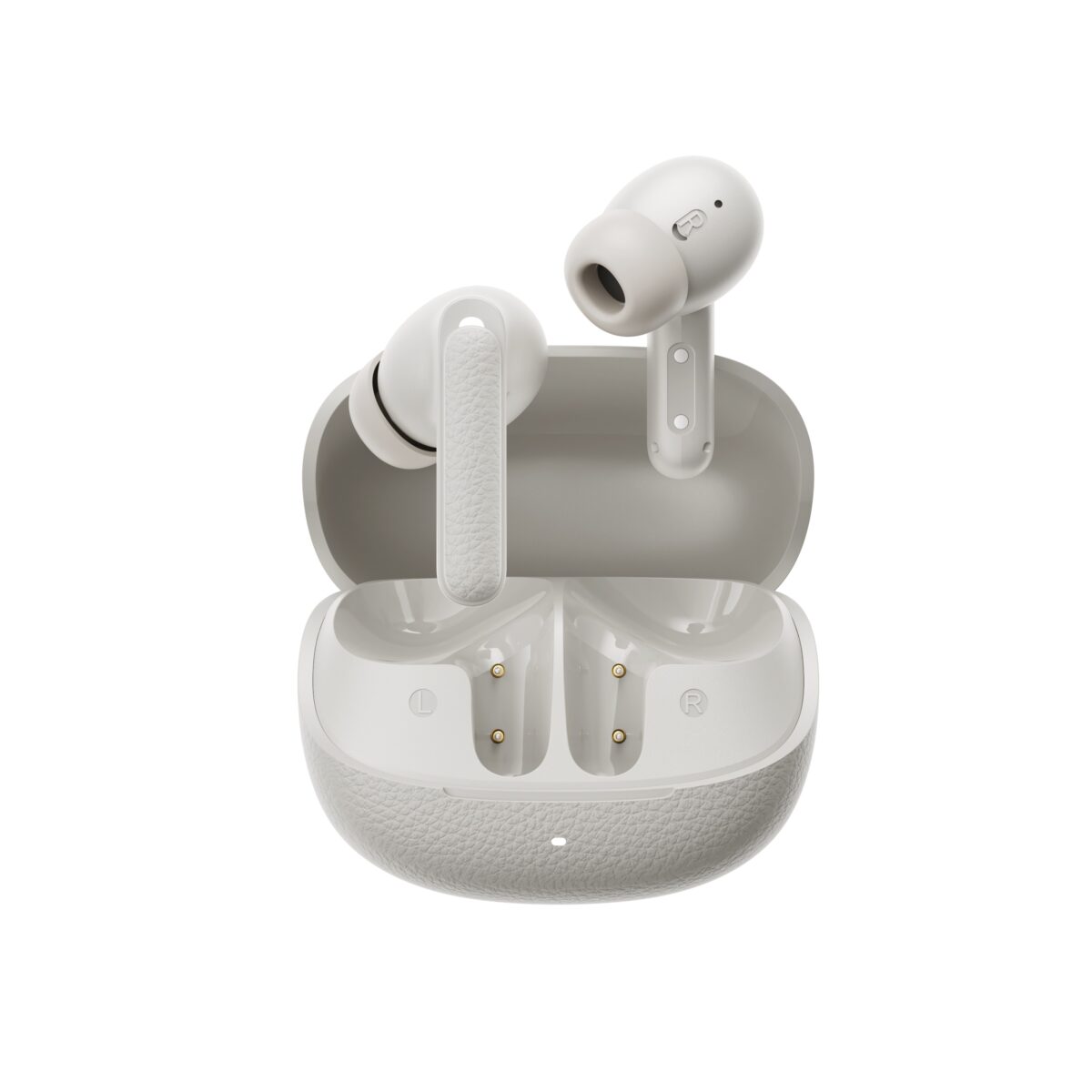 QCY Buds ANC Cream Grey (HT15) – 45db ANC TWS Earbuds 35h 5 mic ENC, ear-canal adaptive tech,
