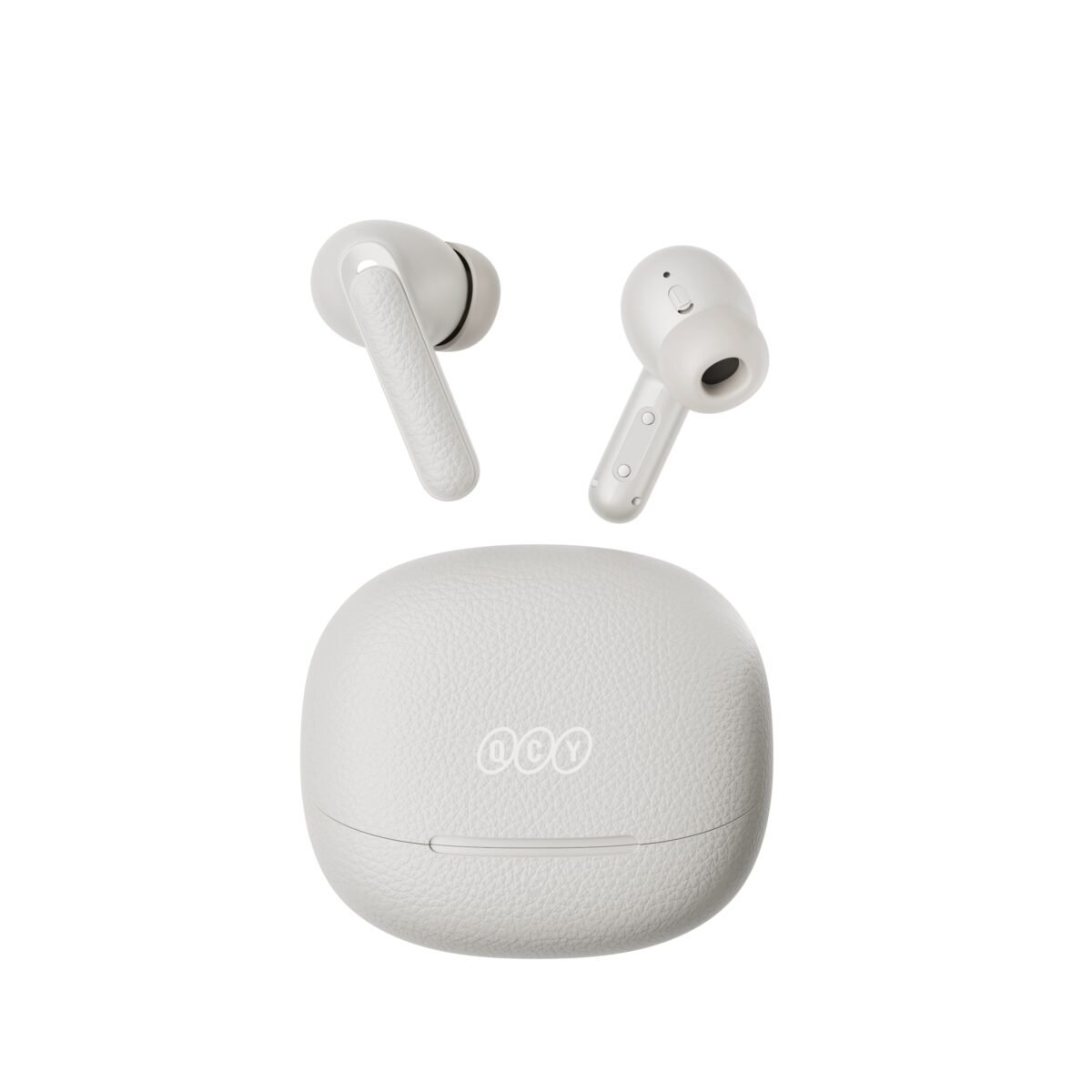 QCY Buds ANC Cream Grey (HT15) – 45db ANC TWS Earbuds 35h 5 mic ENC, ear-canal adaptive tech,